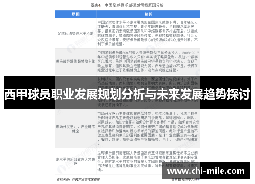 西甲球员职业发展规划分析与未来发展趋势探讨